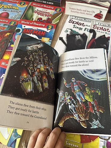 зария: Книги на английском серии I can read Splat the cat. Minecraft. Marvel — 6