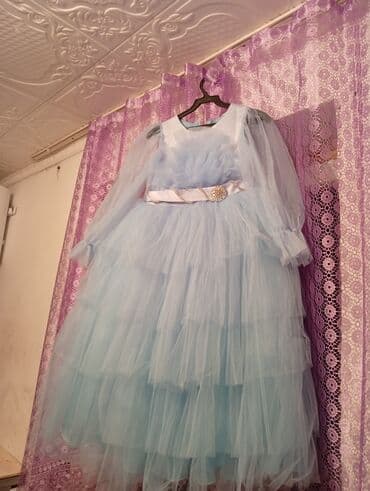 Детское платье, цвет - Голубой