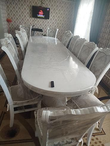 талас мебель: Стол и стул для зала, Новый, цвет - Белый — 4