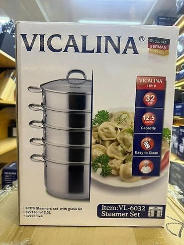 32: Пароварка VICALINA VL-6032 — набор из 6 предметов из нержавеющей стали — 1
