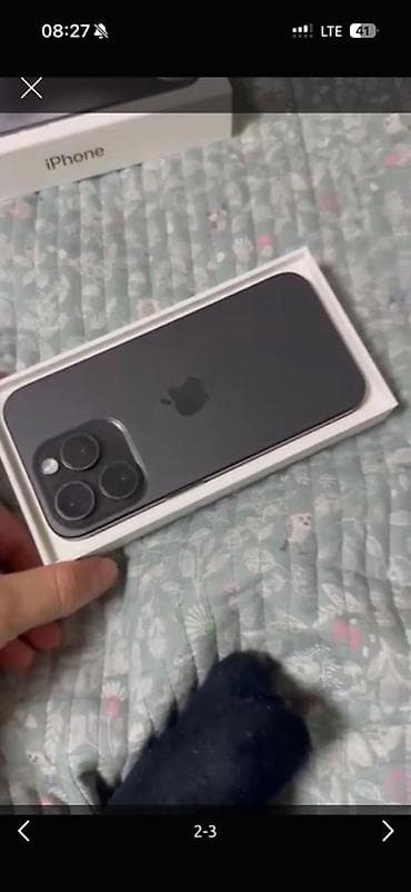 xs 64: IPhone 15 Pro, Б/у, 256 ГБ, Черный, Коробка — 2