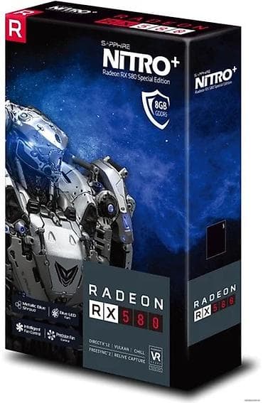 Видеокарта для ПК, Б/у, ЖК Sapphire, Radeon RX, 8 ГБ