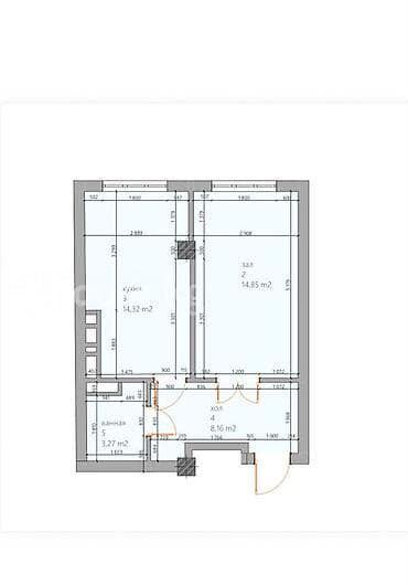 1 комната, 42 м², Элитка, 3 этаж, ПСО (под самоотделку)