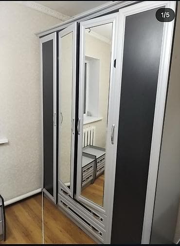 Спальный гарнитур в современном стиле, цвет серо‑графит с