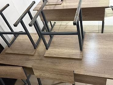 парта школьная двухместная: Комплект парты и стула, цвет - Серый — 3