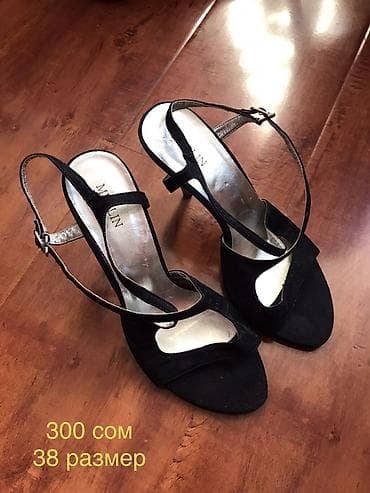 пряжка: Женские босоножки на каблуке - Цвет: чёрный - Открытый носок — 1