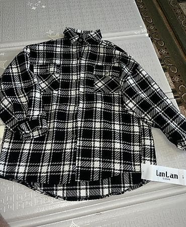 Рубашка, Классическая модель, Оверсайз, В клетку, Китай