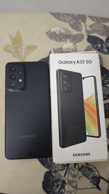 Samsung Galaxy A33 5G, Б/у, 128 ГБ, цвет - Черный, 2 SIM