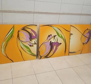 Триптих «Тюльпаны» — комплект из 3 модульных панно. - Сюжет — 1