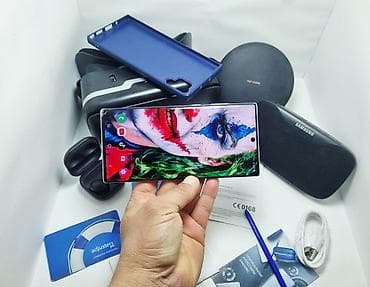 Samsung Note 10 Plus, Б/у, 512 ГБ, цвет - Синий, 1 SIM, eSIM