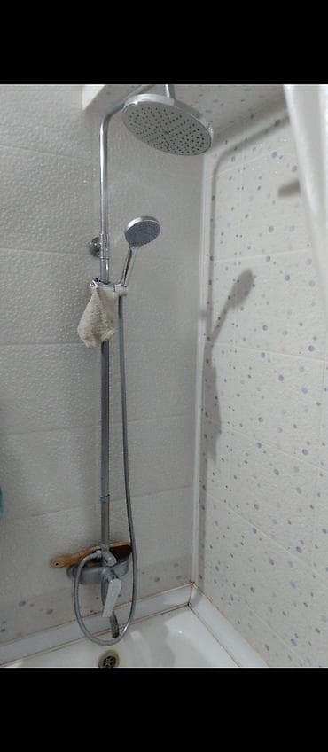 летний душ с подогревом: Глянцевое, Серебристый, Б/у — 1