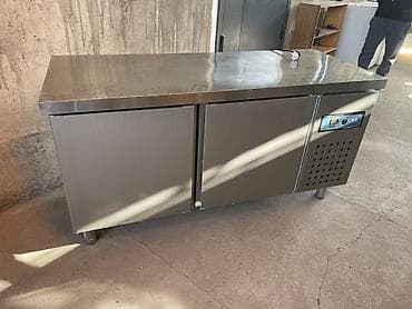 Аппараты для стирки ковров: Холодильный стол из нержавеющей стали с двумя дверцами - — 1