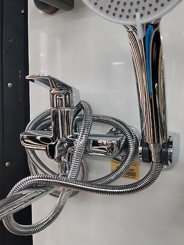 смеситель в душевую кабину: Смеситель для ванны и душа, Ручной душ, Установка: Наружный монтаж, Материал: Латунь, Функции: Без функций — 1