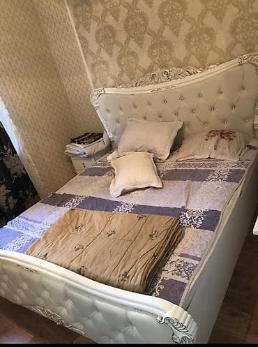 Спальный гарнитур, Двуспальная кровать, цвет - Белый