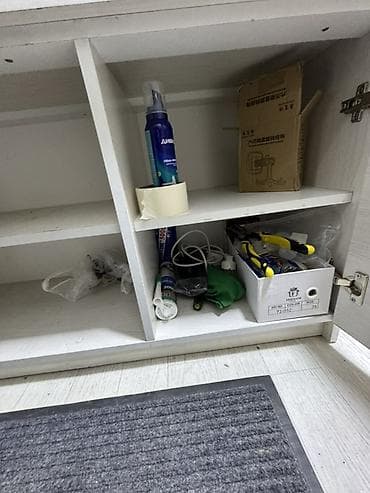 зонты: Гарнитур для прихожей, Б/у, Шкаф, Вешалка, Обувница, ДСП, цвет - Белый — 4