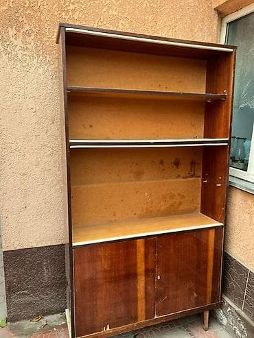 мебель книжный шкаф: Шкаф‑секретер/стеллаж советского образца из шпонированного дерева. - — 2