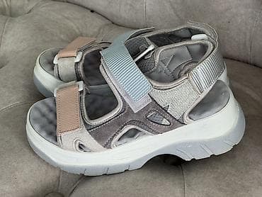 Женская обувь: Женские спортивные сандалии - Цвет: серый с акцентами — 3