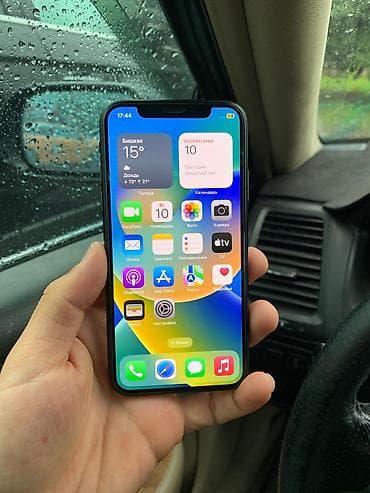 iphone x бу: IPhone X, Б/у, 64 ГБ, Черный, Защитное стекло, Чехол, 100 % — 6