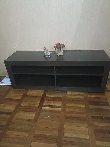 table study: Тумба и подставка для телевизора, Напольная, ЛДСП, цвет - Коричневый — 6