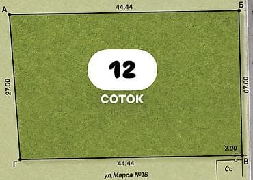 12 соток, Для строительства, Тех паспорт, Красная книга at lalafo.kg 12 соток, Для строительства, Тех паспорт, Красная книга