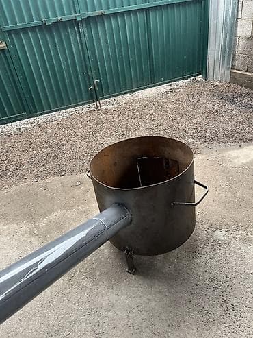 еврокуб продажа: Металлическая печь-мангал (буржуйка) цилиндрической формы для — 4
