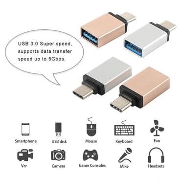 переходник с телефона на usb: Переходник Type-C Male To OTG USB 3.0 Female Converter б/к рт.2085 — 2