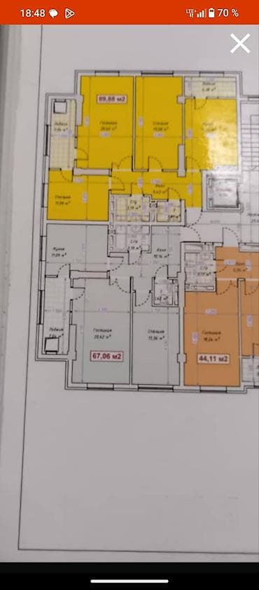 этаж карават: 2 комнаты, 67 м² — 8