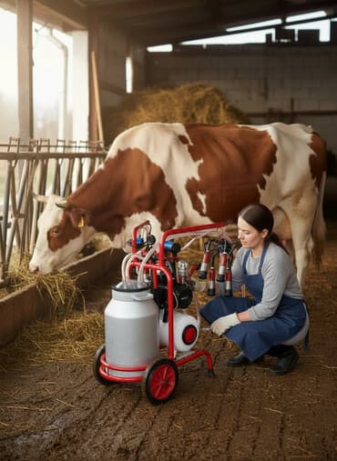 Доильный аппарат на тележке (передвижной) - Двухпостовой комплект