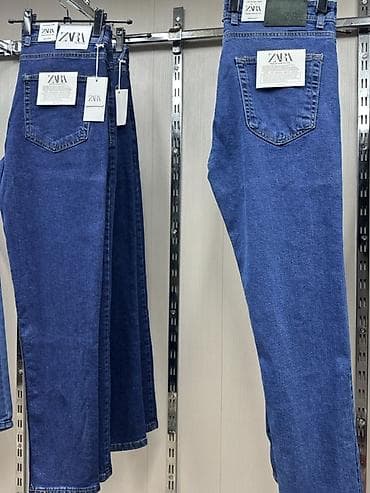 джинсы зара: Джинсы, Прямые, Zara, Турция, Высокая талия, S, M, L — 2