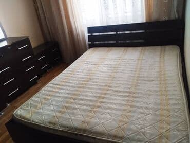 спальный гарнитур дерево: Спальный гарнитур, Двуспальная кровать, цвет - Коричневый — 3