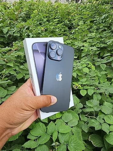 IPhone 16 Pro Max, Б/у, 256 ГБ, Черный, Защитное стекло, Чехол, Кабель, 85 %