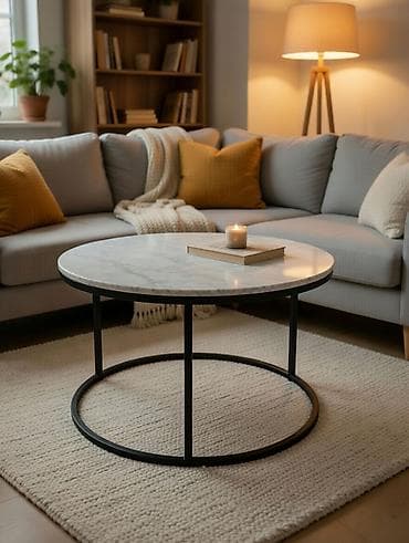 журнальный столик трансформер: Круглый журнальный столик в современном стиле от 3000 сом - Форма — 2