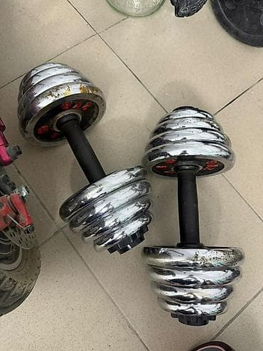 Разборные гантели, пара. - Тип: разборные гантели с металлическими — 1