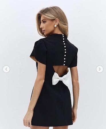 платье венсдей бишкек: Вечернее платье, Коктейльное, Короткая модель, Без рукавов, Открытая спина, M — 5