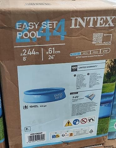 ft: Надувной каркасный бассейн Intex Easy Set 244 см x 61 см — 1