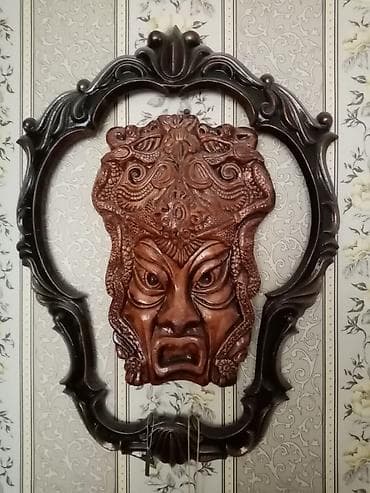 Декор жана интерьер: Маска,панно настенное Медуза Горгона,сделана в СССР в начале — 1