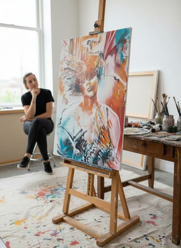 люстра продажа: Картина “Крылья” от художницы ручной росписи для акцента в интерьер/на — 1