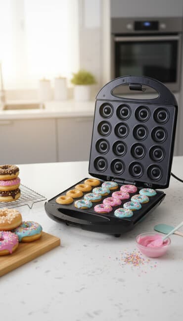 тесто: Пончик апарат SOKANY SK-08002 - Формирует 16 мини‑пончиков за один — 1