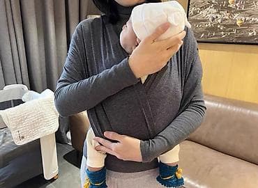 кенгу: Слинг без намотки— трикотажная переноска для новорождённых — 3