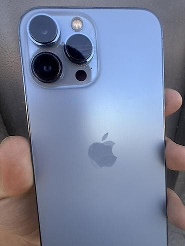 обмен на 14 про: IPhone 13 Pro Max, Б/у, 256 ГБ, Blue Titanium, Защитное стекло, 80 % — 1