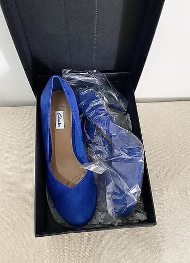 обувь 24: 1) Туфли новые Clarks (оригинал), насыщенного синего цвета — 4