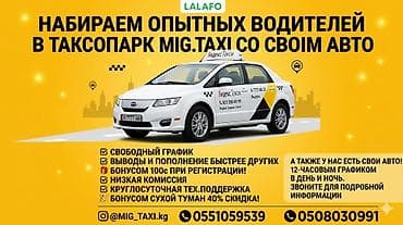 водила: Требуется Водитель такси - С личным транспортом, Техподдержка, Ночная смена — 1