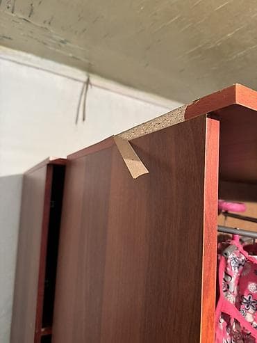 стойка для платков: Шкаф-купе/гардероб модульного типа из ЛДСП (цвет – тёмное — 4