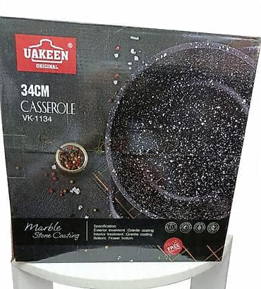 flower: Кастрюля UAKEEN Original VK-1134, 34 см - Материал покрытия — 1
