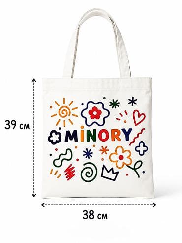 pull and beer: Сумка-шопер MINORY - Размер: 38 × 39 см - Материал: плотный хлопок — 1