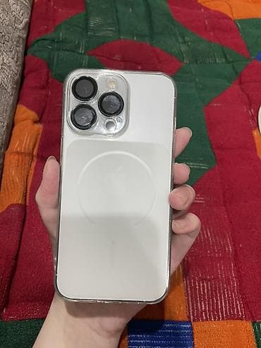 iphone mini: IPhone 13 Pro, Б/у, 128 ГБ, Белый, Зарядное устройство — 1