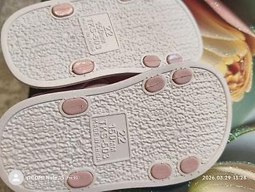 сандалии детские: Детские сандалии teeoec, розовые.300сом - Размер: 22 (длина стельки — 3