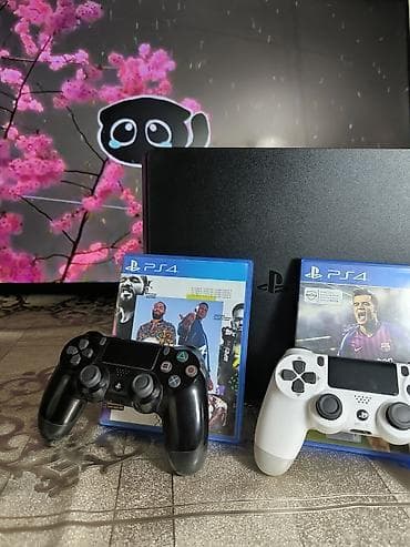 Видео оюндар жана приставкалар: Продаю PlayStation 4 Slim на 1 ТБ в отличном состоянии. Консоль — 1