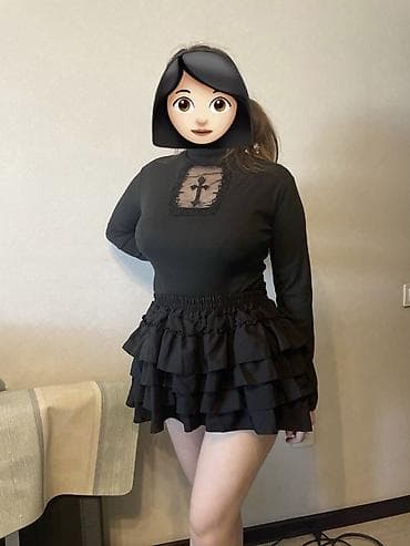 двойка l: Костюм с юбкой, Модель юбки: Пышная, Мини, Кофта, Китай, L — 3
