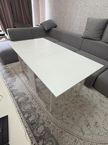 складная парта: Стол трансформер Для кухни, Стол-книжка, цвет - Белый — 3